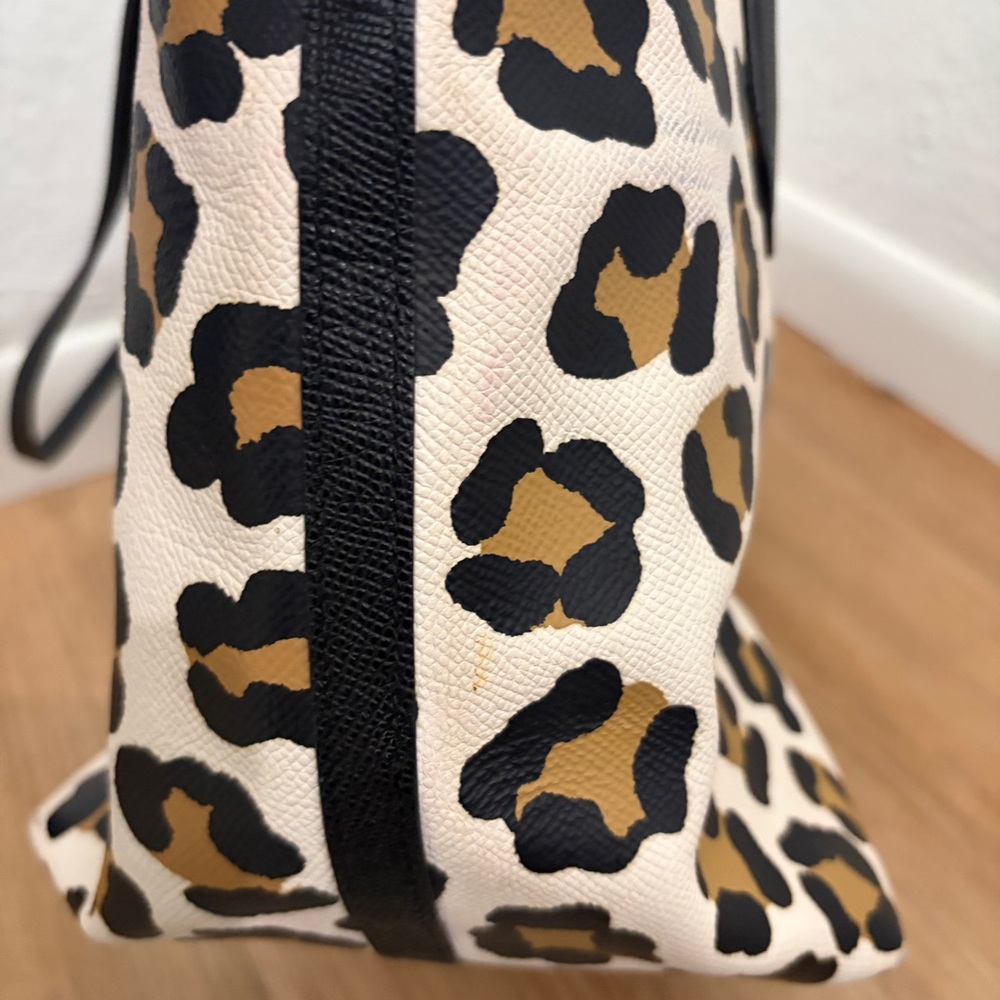 Coach Leopard Print Tote - Black and Tan - Picture 9 of 17